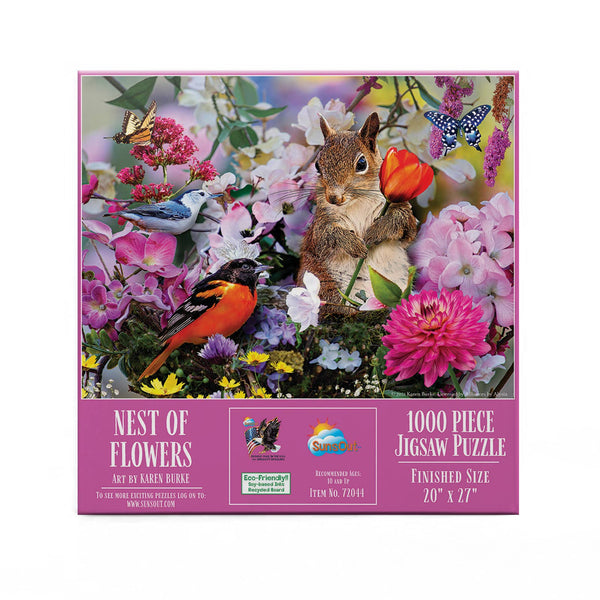 SunsOut - 0864 Nest of Flowers 1000pc Puzzle: 20x27