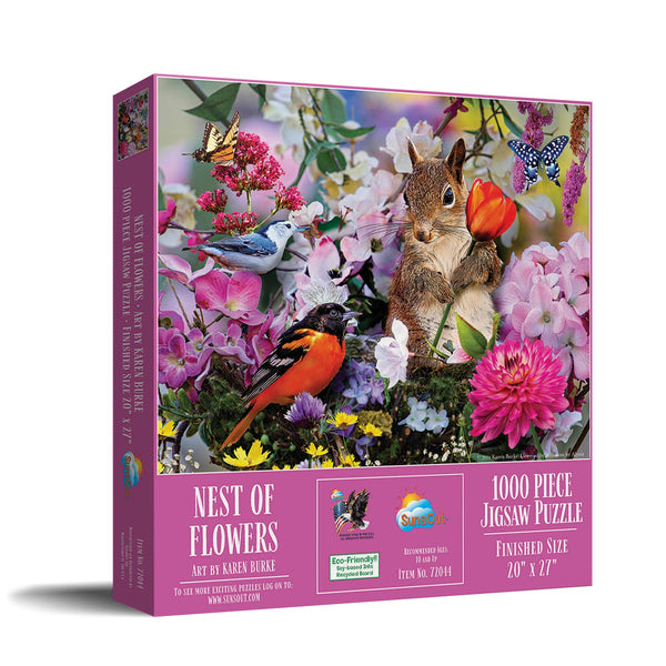 SunsOut - 0864 Nest of Flowers 1000pc Puzzle: 20x27