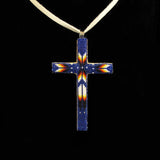 Blue Beaded Cross
