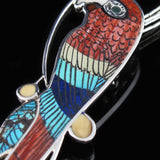 Zuni Scarlet Macaw Pin Pendant