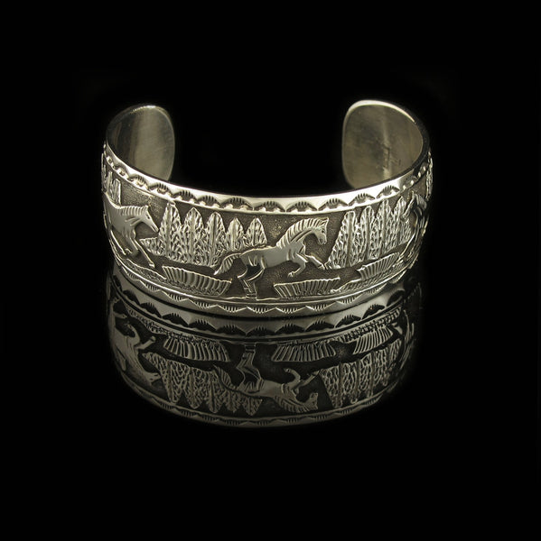 Horses Silver Bracelet