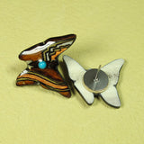 Butterfly Antler Earrings - Brown & Copper
