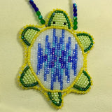 Beaded Turtle Necklace Yellow