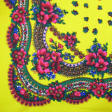 Floral Scarf Yellow 30"x30"