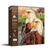 SunsOut - 0394 Stained Glass Eagles  1000 pc Puzzle: 23x28