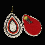 Tear Drop Beaded Earrings