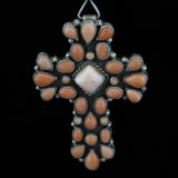 Pink Coral Cross Necklace
