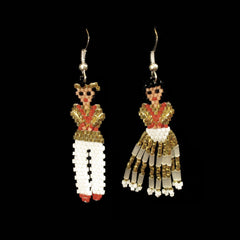 Man And Lady Beaded Earrings