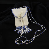 Blue Beaded Pouch