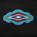 Turquoise Geo-Metric Beaded Barrette