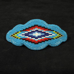 Turquoise Geo-Metric Beaded Barrette