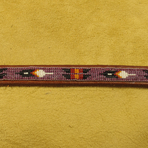 Purple Beaded Dog Collar