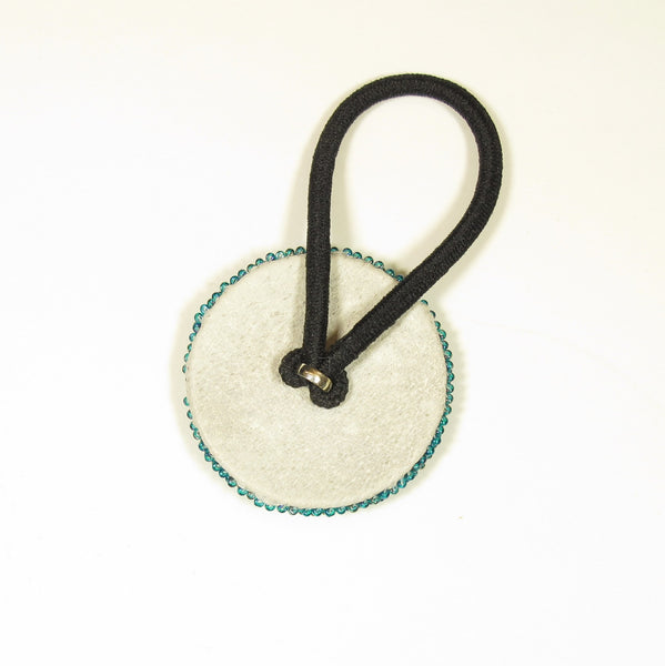 Teal Beaded Pony Tail Holder