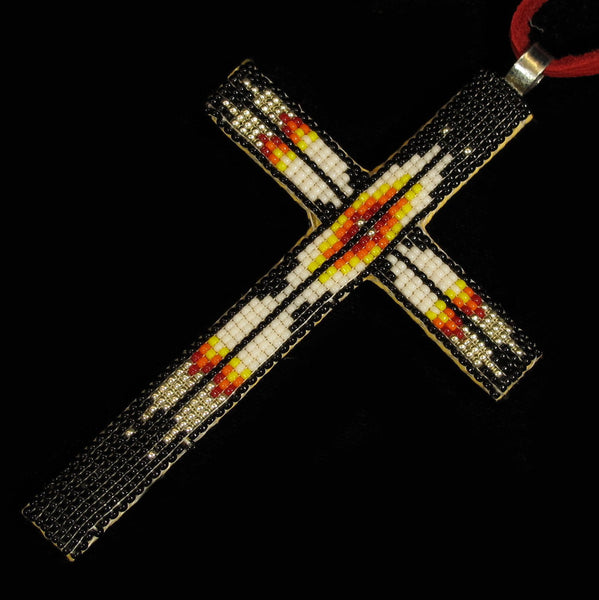 Black Beaded Cross