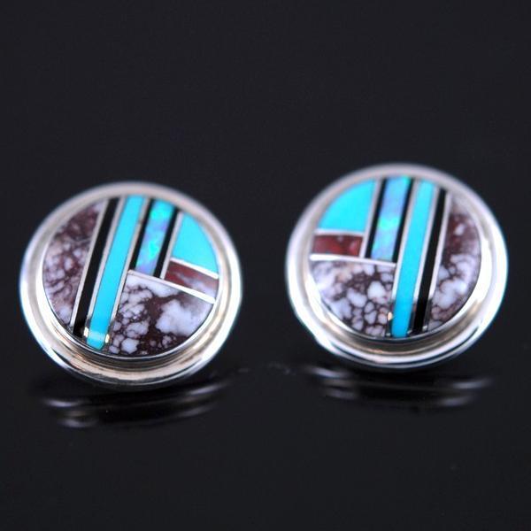 Wildhorse Inlay Navajo Earrings