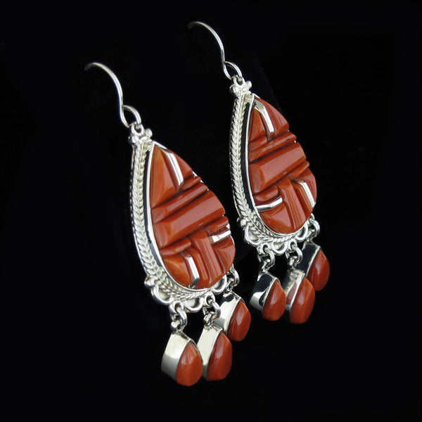 Coral Chandelier Earrings