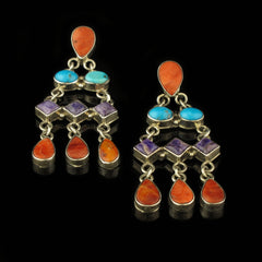Navajo Multi Stone Earrings