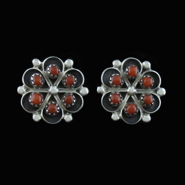 Clip On Coral Earrings