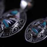 Wildhorse Inlay Navajo Earring and Pendent Set