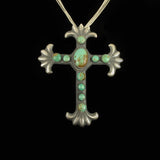 Navajo Turquoise Cross Pin Pendant