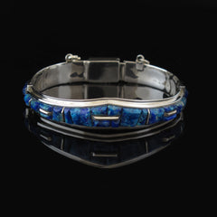 Azurite Chrysocolla Bangle Bracelet