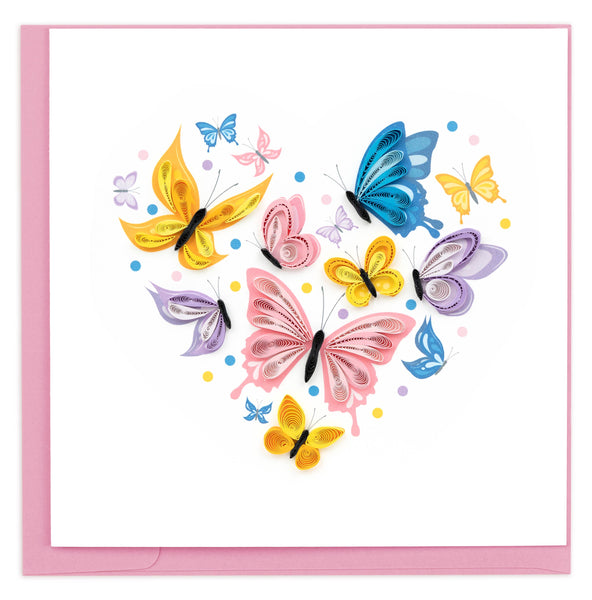 Quilling Card - Butterfly Heart