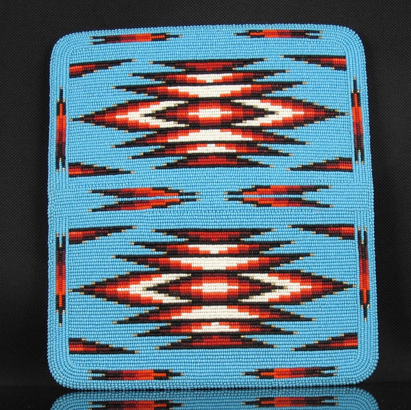 Turquoise Beaded Checkbook Cover