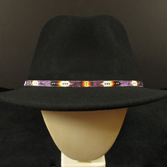 Purple Beaded Hatband