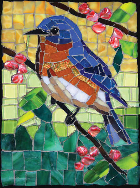 SunsOut - 1012 Stained Glass Bluebird 1000 pc