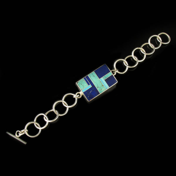 Navajo Lapis Turquoise Bracelet