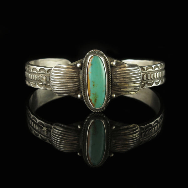 Vintage Single Stone Turquoise Bracelet