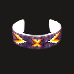 Purple Geo-Metric Beaded Bracelet
