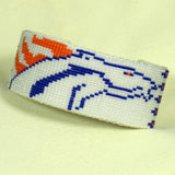 Broncos Beaded Bracelet White Native American
