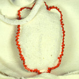Beaded Turtle Amulet Necklace Maroon
