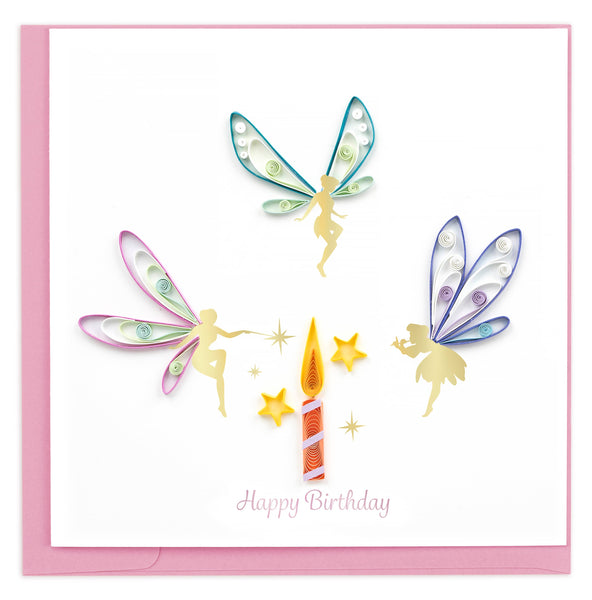 Quilling Card - Birthday Fairies