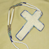 Large Beaded Cross Necklace