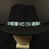 Beaded Hatband Baby Blue Native American