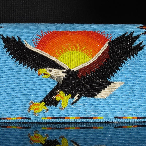 Beaded Eagle Check Book Cover